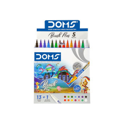 Doms Non-Toxic Multicolor Brush Pen Set Super Soft Fine Tip Brush Pens