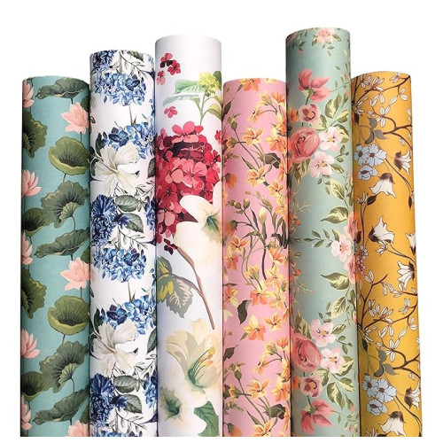 Multicolor Floral Gift Wrapping Paper Sheets