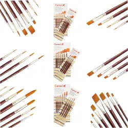 Camel Synthetic Gold Brushes - Round & Flat - Series 66 & 67